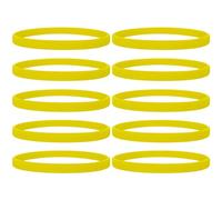 GOGO 100 Pezzi Braccialetti Silicone Personalizzabili, Braccialetti Sottili in Silicone per Adulti, Accessori per Feste-Giallo