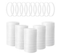 GOGO 100 Pezzi Braccialetti Silicone Personalizzabili, Braccialetti Sottili in Silicone per Adulti, Accessori per Feste-Bianco