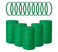GOGO 100 Pezzi Braccialetti Silicone Personalizzabili, Braccialetti Sottili in Silicone per Adulti, Accessori per Feste-Verde