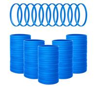 GOGO 100 Pezzi Braccialetti Silicone Personalizzabili, Braccialetti Sottili in Silicone per Adulti, Accessori per Feste-Blu