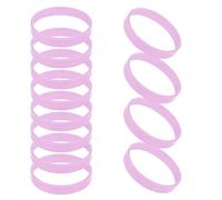 GOGO 12 Pezzi di Braccialetti di Gomma per Bambino, Braccialetti in Silicone, Accessori per Feste, Braccialetto Elastico Multicolore - Rosa