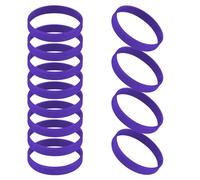 GOGO 12 Pezzi di Braccialetti di Gomma per Bambino, Braccialetti in Silicone, Accessori per Feste, Braccialetto Elastico Multicolore - Viola