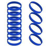 GOGO 12 Pezzi di Braccialetti di Gomma per Bambino, Braccialetti in Silicone, Accessori per Feste, Braccialetto Elastico Multicolore - Blu Reale