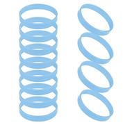 GOGO 12 Pezzi di Braccialetti di Gomma per Bambino, Braccialetti in Silicone, Accessori per Feste, Braccialetto Elastico Multicolore - Cambridgeblue