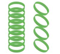 GOGO 12 Pezzi di Braccialetti di Gomma per Bambino, Braccialetti in Silicone, Accessori per Feste, Braccialetto Elastico Multicolore - Kelly Green