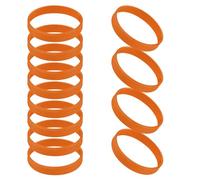 GOGO 12 Pezzi di Braccialetti di Gomma per Bambino, Braccialetti in Silicone, Accessori per Feste, Braccialetto Elastico Multicolore - Arancia