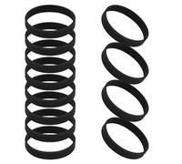 GOGO 12 Pezzi di Braccialetti di Gomma per Bambino, Braccialetti in Silicone, Accessori per Feste, Braccialetto Elastico Multicolore - Nero