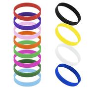 GOGO 12 Pezzi di Braccialetti di Gomma per Bambino, Braccialetti in Silicone, Accessori per Feste, Braccialetto Elastico Multicolore - Assortiti 1