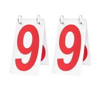 GOGO 2 Set Tabellone Segnapunti Tennis, 0 - 9 Doppi Lati Score Reporter Carte sostitutive, 10,2 x 20,3 cm
