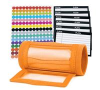 GOGO Braccialetto da calcio con QB Playbook - Wrist Coach - 192 adesivi e 6 cartellini per fai da te (arancione)