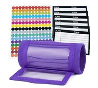 GOGO Braccialetto da calcio con QB Playbook - Wrist Coach - 192 adesivi e 6 cartellini per fai da te (viola)