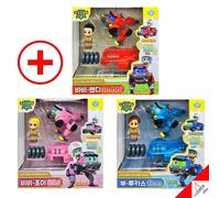 Gogo Dino BOBBI BOO BIBI Set Bici Drone Slitta Dino Transformer Robot...