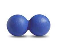 GOGO Palla massaggiante a forma di arachidi, per rilassamento miofasciale, blu reale, doppia sfera lacrosse, per la terapia dei punti trigger point, per la terapia dei tessuti profondi