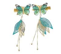 Gogogmee 1 Paio Fermagli Eleganti Stile con Farfalle e Nappa Accessori per Retro per Speciali come Matrimoni e Compleanni