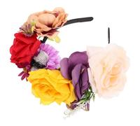 Gogogmee 1 Pc Fascia Del Cranio Copricapo Del Dei Morti Kit Per La Cura Dei Di Un Uomo Di Accessori Floreali Per Costumi Per Adulti Colorful Polietilenerigido