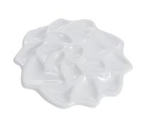 Gogogmee 1 Pezzo Vassoio per Pittura Forma di Fiore Ceramica Imitazione Design Multiforo Facile da Pulire per Pigmenti Acquerello e Olio