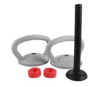 Gogogmee 1 set di manubri e kettlebell con convertitore - Manubri con impugnatura e piastre di peso - Convertitore regolabile da manubrio a kettlebell con base per allenamento di forza in palestra a