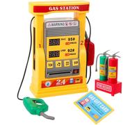 Gogogmee 1 Set Stazione Servizio per Interattivo con Rifornimento e Voce Design Autoportante Educativo e Realistico Riutilizzabile Sviluppa Abilità Matematiche e Osservazione