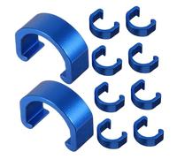 Gogogmee 10 Clip Fermacavo in per Bici Road Fermaglio C Forma U Fissaggio Linee Freni e Deragliatore e Riutilizzabile Blu