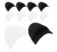 Gogogmee 10 Paia Spalline Invisibili Rimovibili in Spugna Nera e Bianca Imbottiture Rinforzanti per Spalle Angolo Retto Supporto Traspirante per Abiti da Sera Costumi e Giacche da Donna