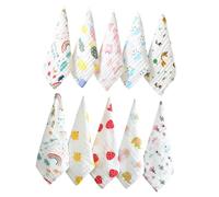 Gogogmee 10 pezzi Asciugamani per Ragazzo in Strati Salviette Assorbenti e Morbide per e Gocciolamento Tovagliette Colorate e Traspiranti