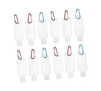 Gogogmee 10 Pezzi Bottiglie Viaggio con Gancio Casual Contenitori Riutilizzabili per Liquidi e Bottigliette Vuote Pressabili per Shampoo Lozione e Crema Mani Colore Casuale