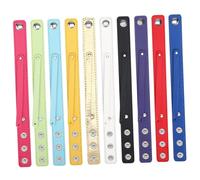 Gogogmee 10 Pezzi braccialetti atletici nero band da polso braccialetto Bande da polso