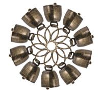 Gogogmee 10 Pezzi Campane da Mucca Vintage in Metallo Resistente e Antiruggine per Esterni e Giardino Suono Chiaro per Prevenzione Smarrimenti Decorazioni Natalizie e Eventi