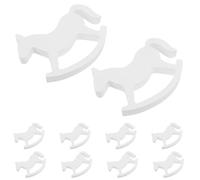 Gogogmee 10 Pezzi Cavallo a Dondolo in Legno Miniatura Statuette Giocattolo in Legno per Decorazioni Matrimonio e Shower Ornamenti da Tavolo Sicuri per Centrotavola Vintage