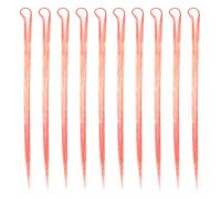 Gogogmee 10 Pezzi di Extension per Capelli: Ciocche di Capelli Finti Metallizzati di Colore Rosso Brillante - Accessori in Filo Metallico Olografico per Ragazze E Donne Che Si Vestono