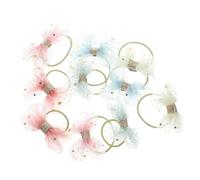 Gogogmee 10 pezzi Elastici per Capelli con Nodo per Bambine e Donne Colorati Assortiti Verde Beige Rosa Blu Morbidi e Decorativi per Uso Quotidiano Feste e Regali