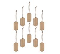 Gogogmee 10 Pezzi Etichette in Legno per Piante 10 Pezzi, Cartelli Rettangolari Resistenti per Giardino e Vaso, Marcatori Sospesi per Piante Grasse, Ortaggi e Alberi da Esterno,