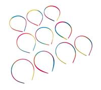 Gogogmee 10 Pezzi Fascia per Chioma Arcobaleno Semplice e Raffinata per Ragazze e Teen Girls, Adatta a Tutti gli Stili di Chioma senza Danneggiarli, per Picnic e Riunioni di Famiglia