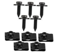 Gogogmee 10 Pezzi Kit Bulloni e Clip Dado U in Acciaio Resistente per Fissaggio Auto per Modifiche e Riparazioni Veicoli