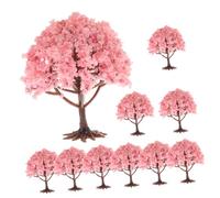 Gogogmee 10 Pezzi Miniature Alberi Artificiali con Base per Diorami e Decorazioni Fotografiche Alberi da Tavolo per Modellismo Accessori Creativi per Paesaggi e Presepi