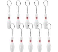 Gogogmee 10 Pezzi Portachiavi Bowling Mini Sportivi Forma di Palla Leggeri e Compatti per Zaini e Chiavi Regalo Creativo per Feste e Occasioni Speciali
