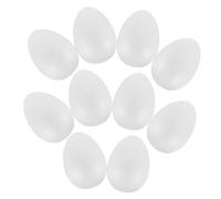 Gogogmee 10 Pezzi Uova Decorative in Polistirolo per Modelli Imita Uova in Schiuma per DIY Pittura e Decorazioni Fai da Te Leggere e Resistenti