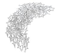 Gogogmee 100 Ciondoli A Forma Di Stella: Mini Ciondoli A Forma Di Stella A Punte, Perline, Per Progetti Fai Da Te, Collane, Bracciali, Orecchini, Portachiavi.