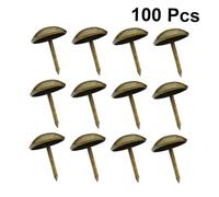 Gogogmee 100 Pezzi Chiodi Tappezzeria in Bronzo Antico Puntine Rotonde per Decorazioni Mobili Resistenti per Sedie e Progetti Te