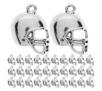 Gogogmee 100 Pezzi Ciondoli Sportivi a Forma di Casco da Football e Pallone da Calcio in Lega Pendenti per Braccialetti e Collane Accessori Fai da Te per Creazione Gioielli per Fan e