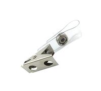 Gogogmee 100 pezzi Clip Badge in Metallo con Cinturino PVC Identità Durevole per Ufficio Eventi e Facile Usare e Installare
