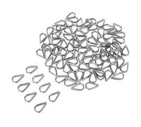 Gogogmee 100 Pezzi Ditale in Inossidabile per Fune da Protezione Heavy Duty per e Funi Anello Rigging per Uso Industriale e Attività Outdoor