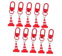Gogogmee 10pezzi Pendenti Portachiavi Forma di Cono Stradale in Resina Rossa Decorazione Appendibile per Borse e Zaini Accessori Originali per Bomboniere e Feste Idea Regalo Femminile