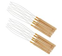 Gogogmee 10pezzi Strumenti Per Extension Con Ago e Manico Legno Kit Pratico Per Parrucchieri e Facile Da Usare e Antiscivolo Compatibile Con Beads e Tubetti