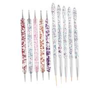 Gogogmee 10pezzi Strumenti per Nail Art Doppia Punta Pennelli per Disegno e Dotters per Graffiti Floreali Strumenti per Manicure Professionali con Punta Fine per Saloni e Creatività
