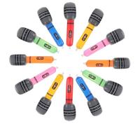 Gogogmee 12 Microfoni Gonfiabili per Feste in PVC Leggero Palloncini Microfono Colorati da 6 Colori 2 Pezzi Ciascuno Giocattoli di Finzione per Karaoke Compleanni e Party Musicali
