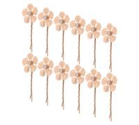 Gogogmee 12 Pezzi 12 Fermagli per Chioma Mini Fiore in Lega Dorata Strass, Accessori Decorativi per Chioma da Sposa e Damigelle, Forcine Floreali per Matrimoni e Feste