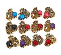 Gogogmee 12 pezzi Mini Mollette per Capelli da Donna Antiscivolo Fermagli Vintage in Lega con Strass Piccole Clip Artiglio Resistenti per Capelli Spessi Lisci o Ricci Accessori Eleganti