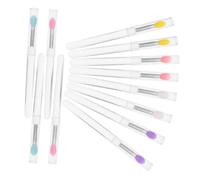 Gogogmee 12 pezzi Pennelli Labbra Portatili in Silicone con Cappuccio Antipolvere Applicatori per Rossetto e Ombretti Accessori Make Up Colorati per e Precisa