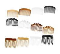 Gogogmee 12 Pezzi Pettini Laterali Vintage per Pettini in Plastica Leggeri con Denti Fermagli Twist Decorativi per Acconciature per Chignon Wedding Veil e